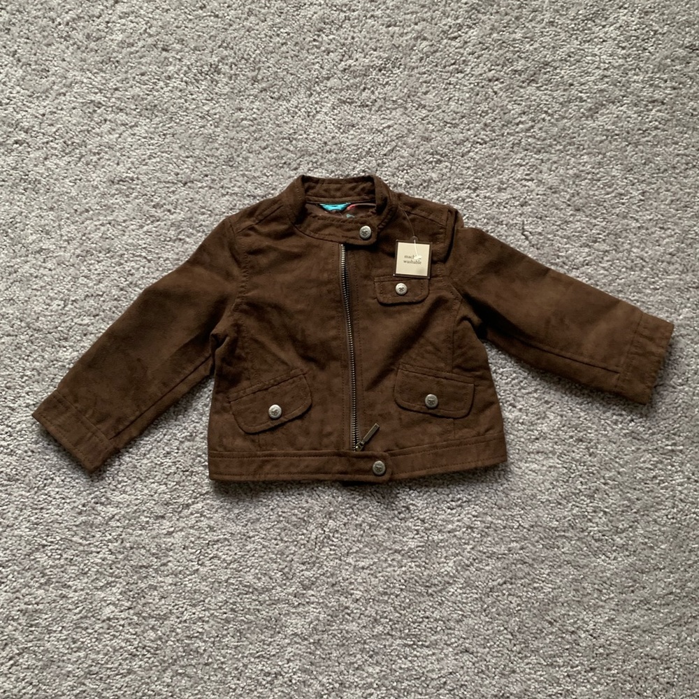 NWT Suede Moto Jacket unisex